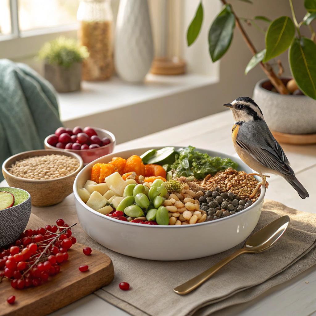 1) Diversify Their Diet: A varied diet is crucial; mix grains, seeds, fruits, and vegetables to ensure your bird gets a comprehensive range of nutrients
